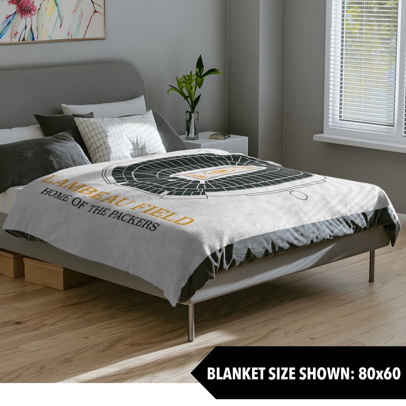 Green Bay Packers Lambeau Field Blanket White Etsy