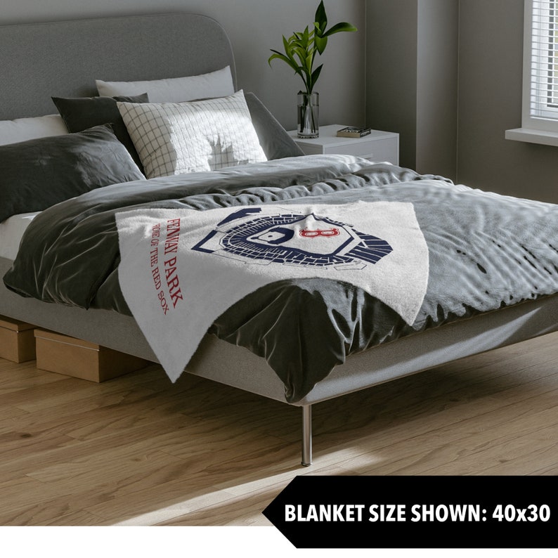 Boston Red Sox Fenway Park Blanket White Etsy