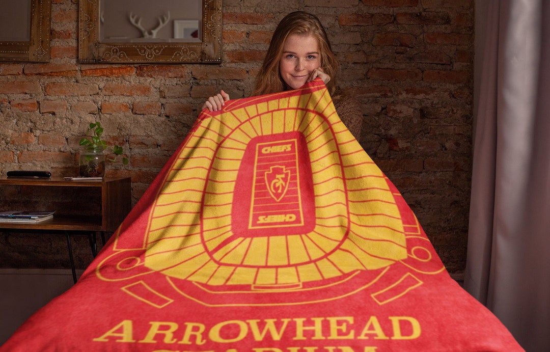 Kansas City Chiefs Arrowhead Stadium Blanket Red Etsy
