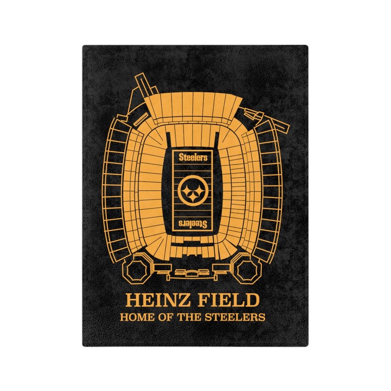 Pittsburgh Steelers Heinz Field Blanket Black Etsy
