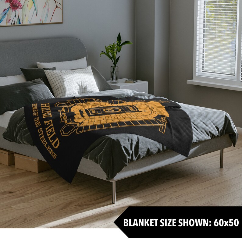 Pittsburgh Steelers Heinz Field Blanket Black Etsy