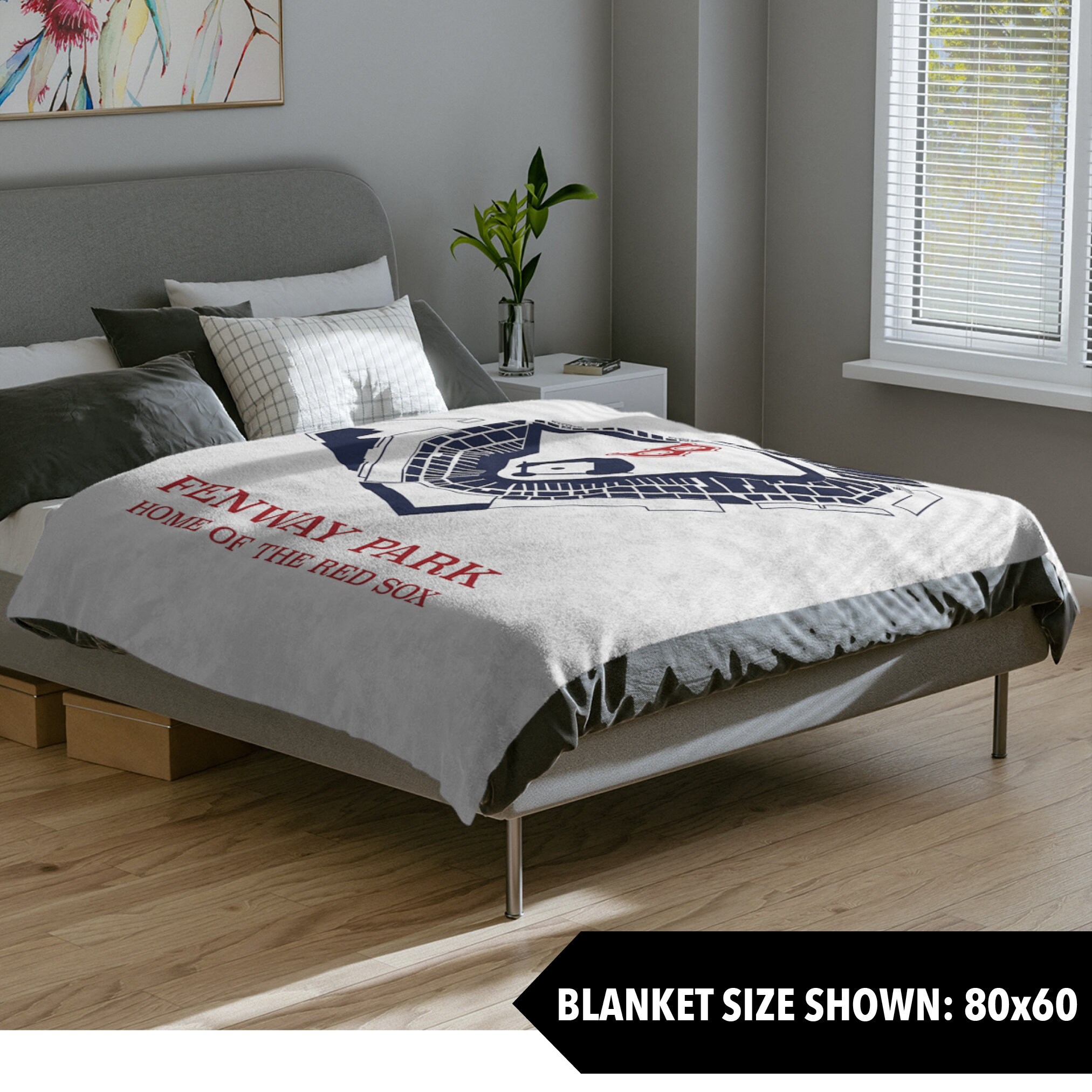 Boston Red Sox Fenway Park Blanket White Etsy