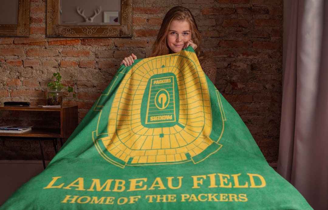 Green Bay Packers Lambeau Field Blanket Green Etsy