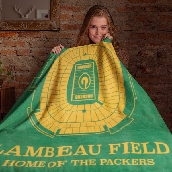Green Bay Packers Lambeau Field Blanket - Green