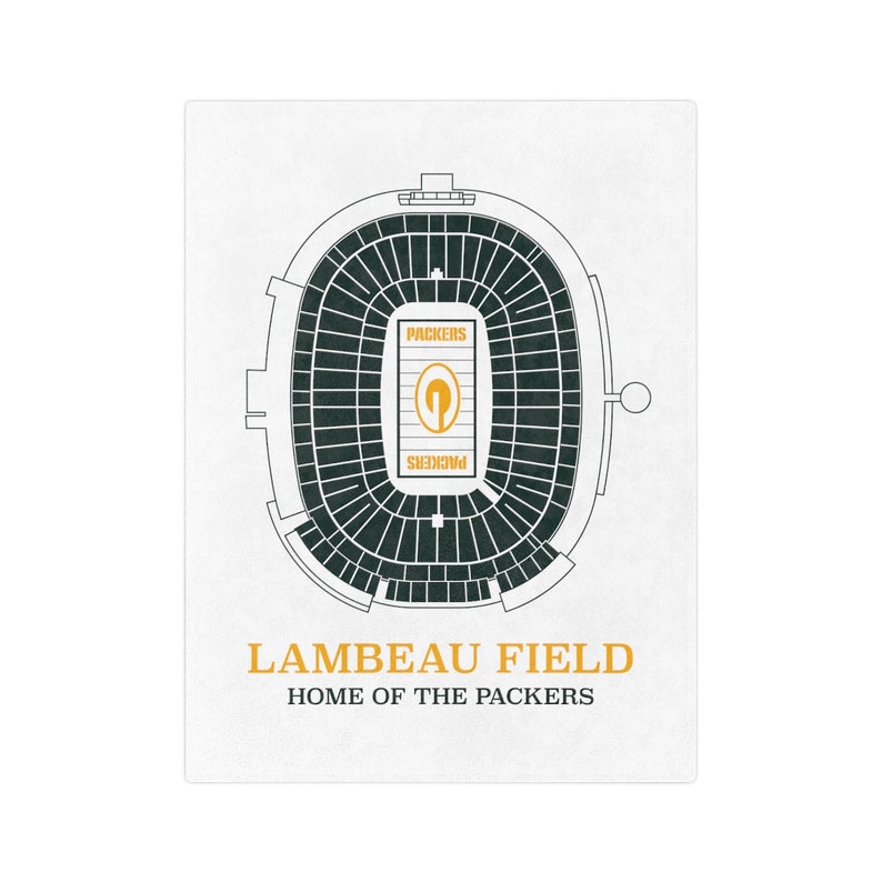 Green Bay Packers Lambeau Field Blanket White Etsy