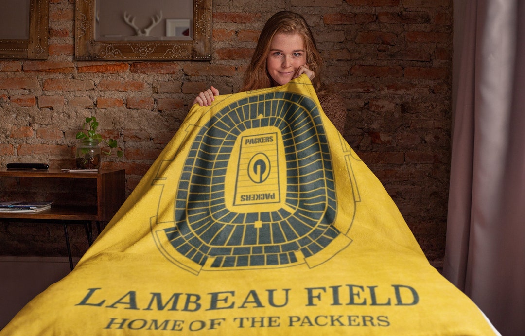 Green Bay Packers Lambeau Field Blanket Yellow Etsy