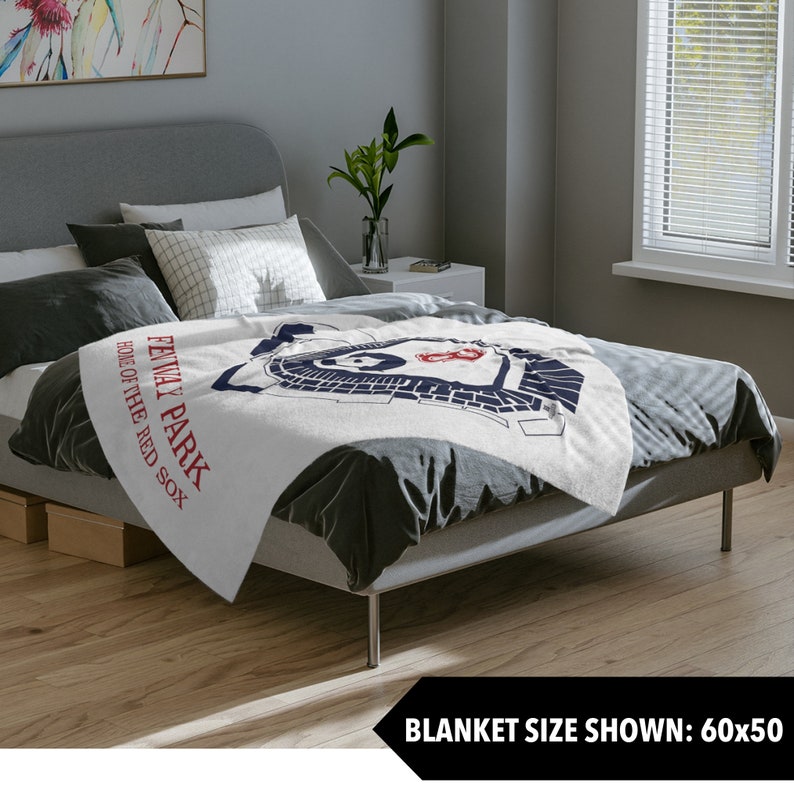 Boston Red Sox Fenway Park Blanket White Etsy