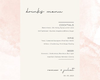 Beer and Wine List Template Etsy Beer and Wine List Template Etsy