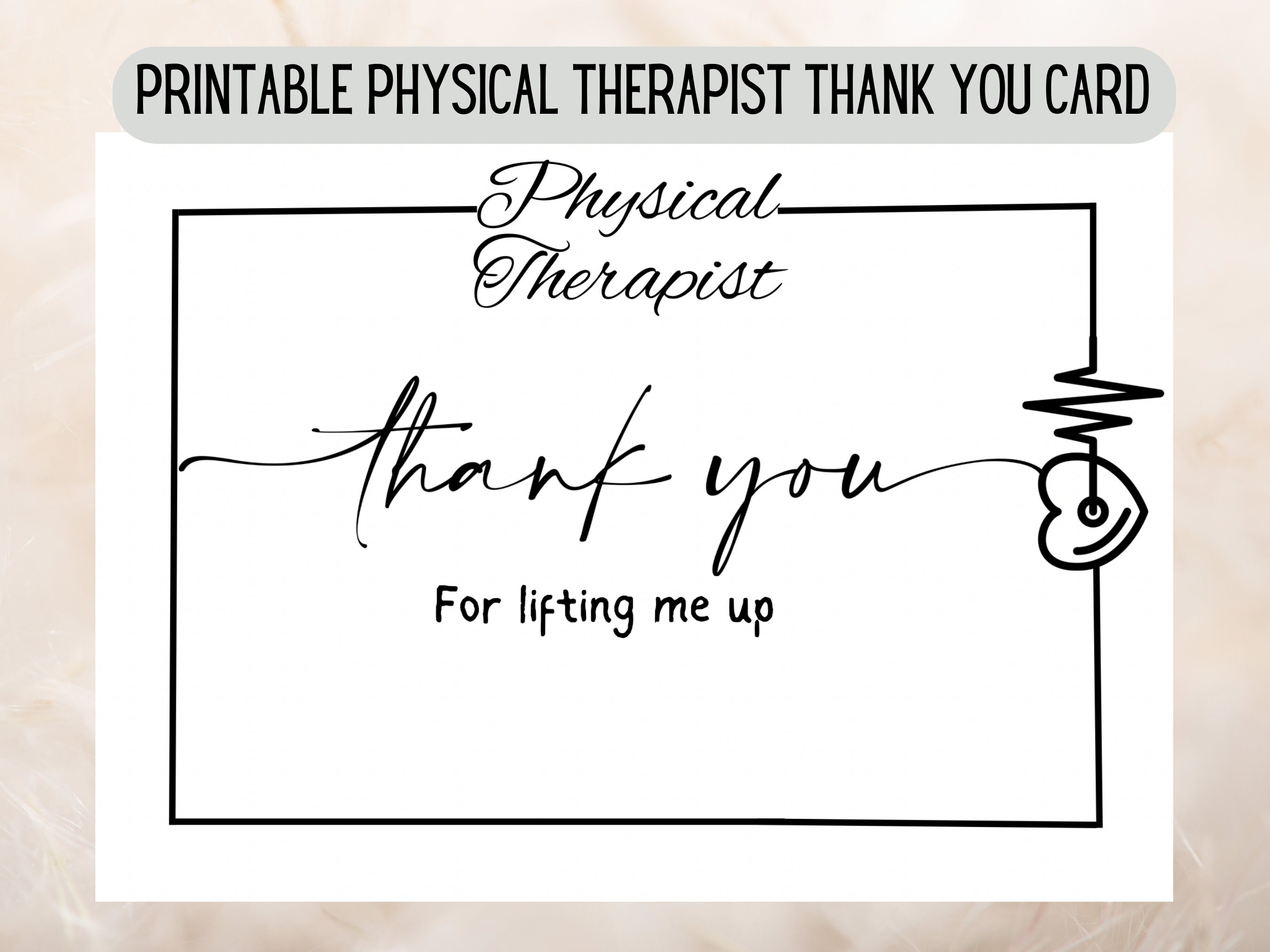 Physical Therapist Gift,cards for Pediatric Physical Therapy Thank You ...