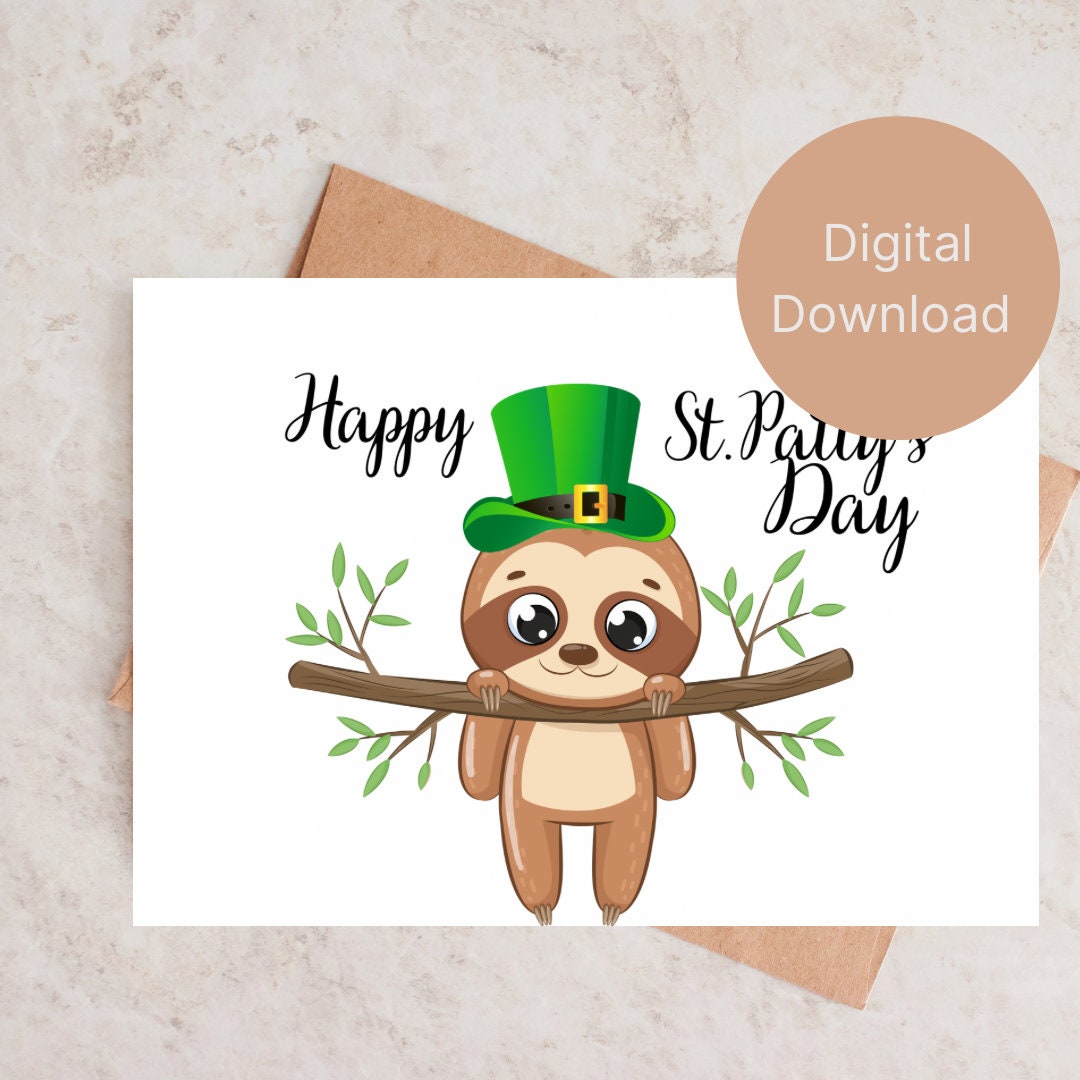 sloth st pattys day
