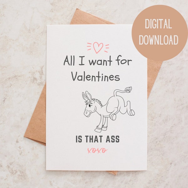 raunchy valentine, funny valentine card for her, for him, Happy Valentines