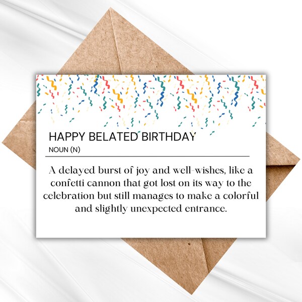 Belated Birthday - Etsy