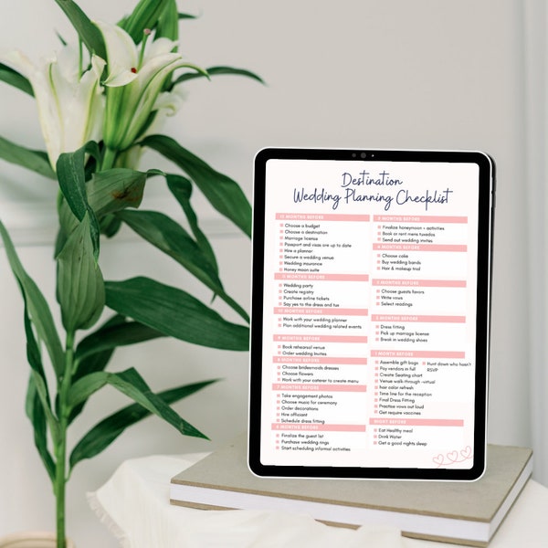 Destination wedding planner digital, wedding budget planner,digital wedding planner, tourism wedding planner, 1 year wedding planner digital