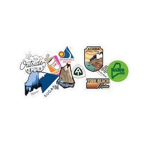 Maine Vinyl Die-cut Vintage Collage Sticker