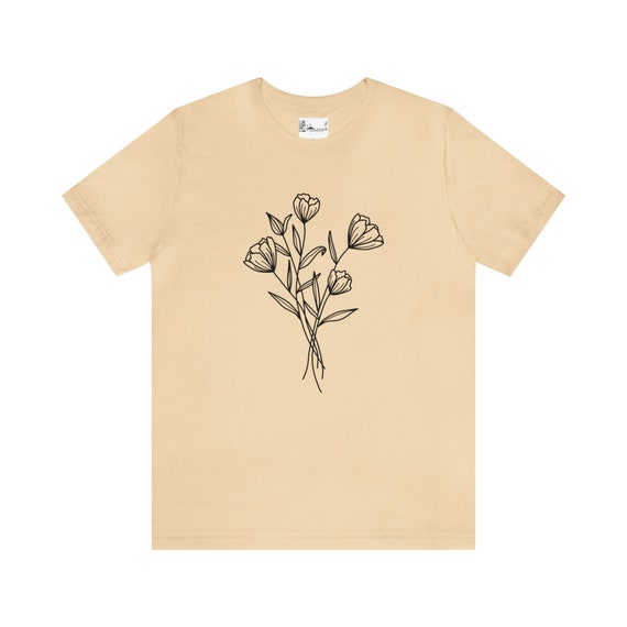 [ZEN SAI] LINE DRAWING FLOWER PRINT T SHIRT /追跡付 Enso Zen Circle and Bonsai Tree - Enso Circle - T-Shirt
