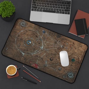 Tappetino da scrivania con mappa astronomica Cosmere / Tappetino da scrivania con mappa RPG
