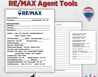 RE/MAX Real Estate CMA questionnaire of home details