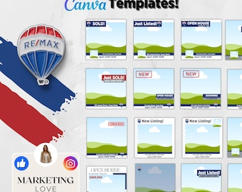RE/MAX 18 Social Media Template Canva for Instagram, Facebook