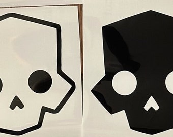 Vinyl Skull Logo Sticker - Inspired by Helldivers 2