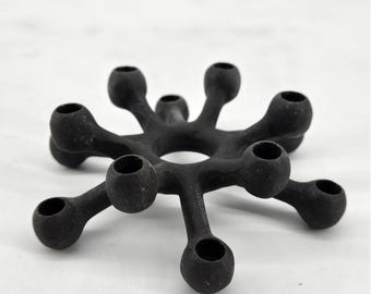1960s Danish Cast Iron 'Spider' 12 Arm Candelabra Jens Quistgaard For Dansk