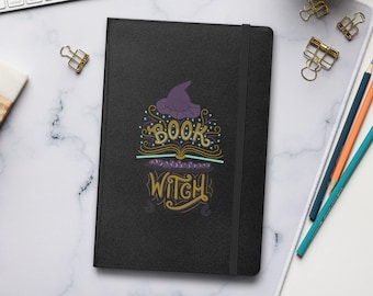 Hardcover liniertes Notizbuch für Schriftsteller | Autor Notizbuch | NaNoWriMo Preptober Roman Schreibplan | Buch Hexe | Geschenke für englische Majors