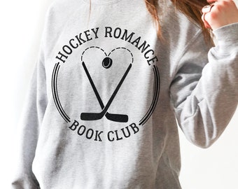 Hockey Romance Book Club Sweatshirt | Romance Book Lovers Crewneck | Sports Romance Unisex Sweatshirt