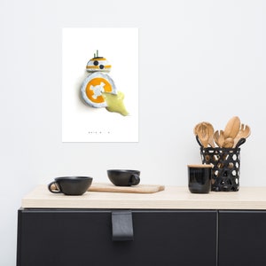Póster Star Wars temático con comida - Brie B - 8 (Queso Brie)