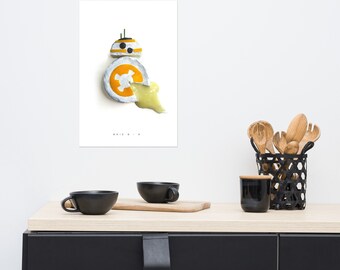 Star Wars Poster themed with food - Brie B - 8 (Brie Cheese)
