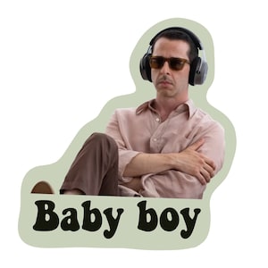 Succession Kendall Roy Baby Boy Sticker Design with Ipad