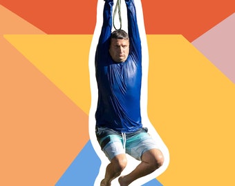 I Think You Should Leave Zip Line Bachelor Skit Digital Sticker Design Tim Robinson Fan Aart