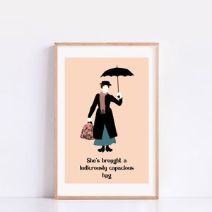 Succession Ludicrously Capacious Bag Mary Poppins Fan Art Digital Download, Cousin Greg and Tom meet Mary Poppins