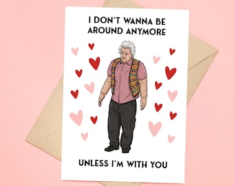 Tarjeta de San Valentín "Creo que deberías irte", divertida tarjeta de aniversario (descarga digital)