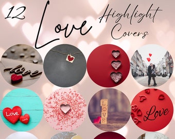 12 Love Instagram Highlight Covers | Stories | Valentines Covers | Hearts