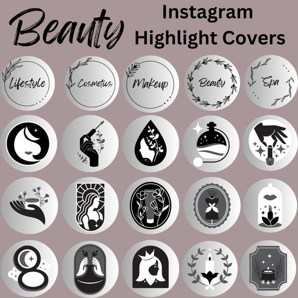 20 Beauty Instagram Highlight Covers | Makeup | Nails | Perfume | Candles | Lipstick | Influencer