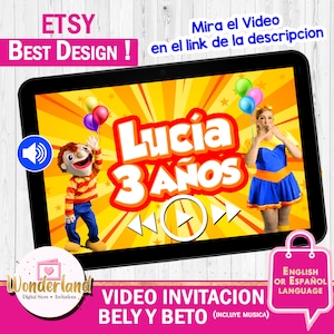 Invitación bely y beto, invitación de cumpleaños de bely y beto, bely y beto, vídeo invitación bely y beto, cumpleaños bely y beto, show