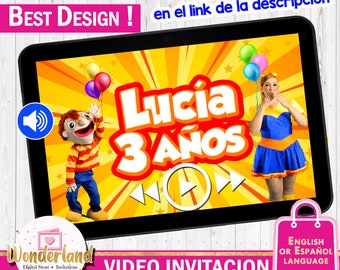Invitación de video de cumpleaños de Bely y Beto, invitación personalizada para fiesta (MP4)