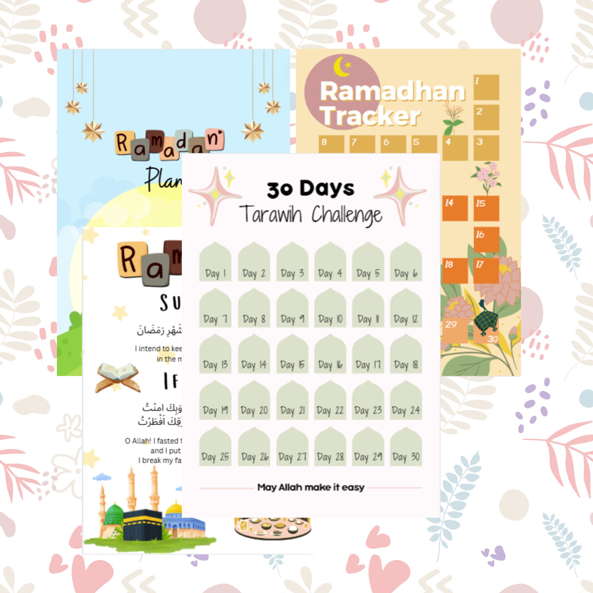 Printable Ramadan Prayer Tracker, Muslim Planner, Salah Tracker ...