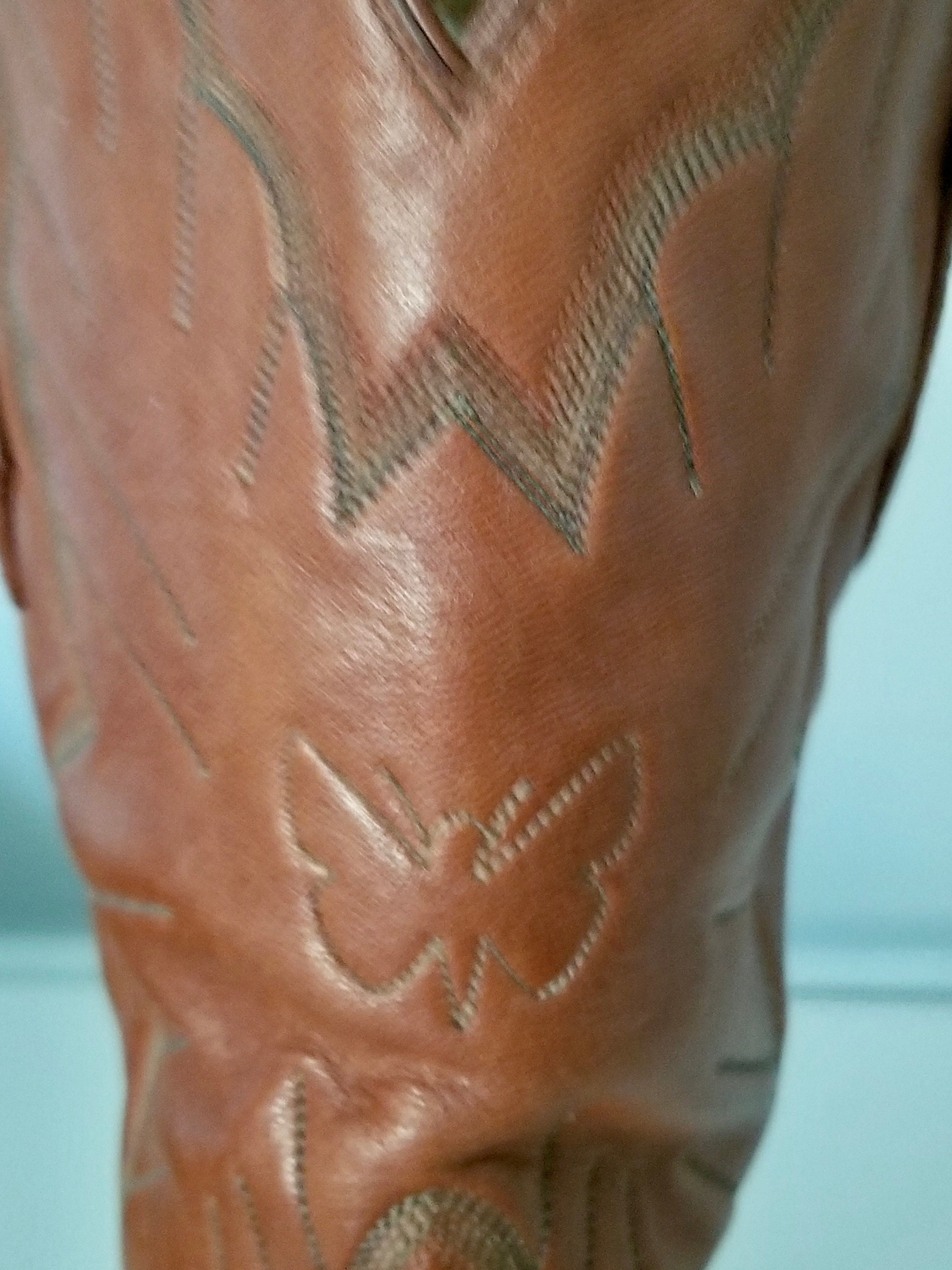 Bottes De Cowboy En Lézard Teju Authentique - Fabriquées Au Mexique - Pointure US 9