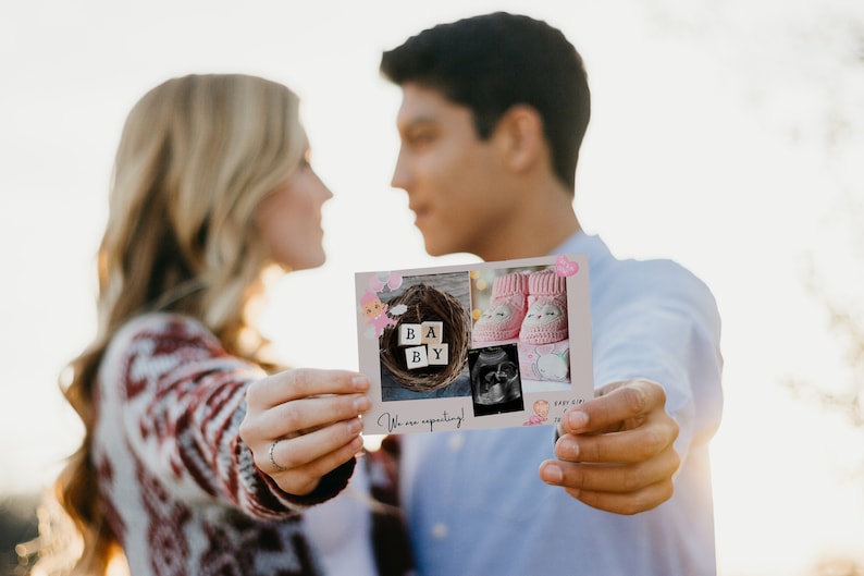 EDITABLE Digital Pregnancy Announcement Instant Edit Social Etsy