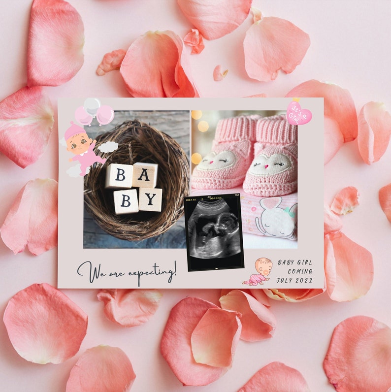 EDITABLE Digital Pregnancy Announcement Instant Edit Social Etsy