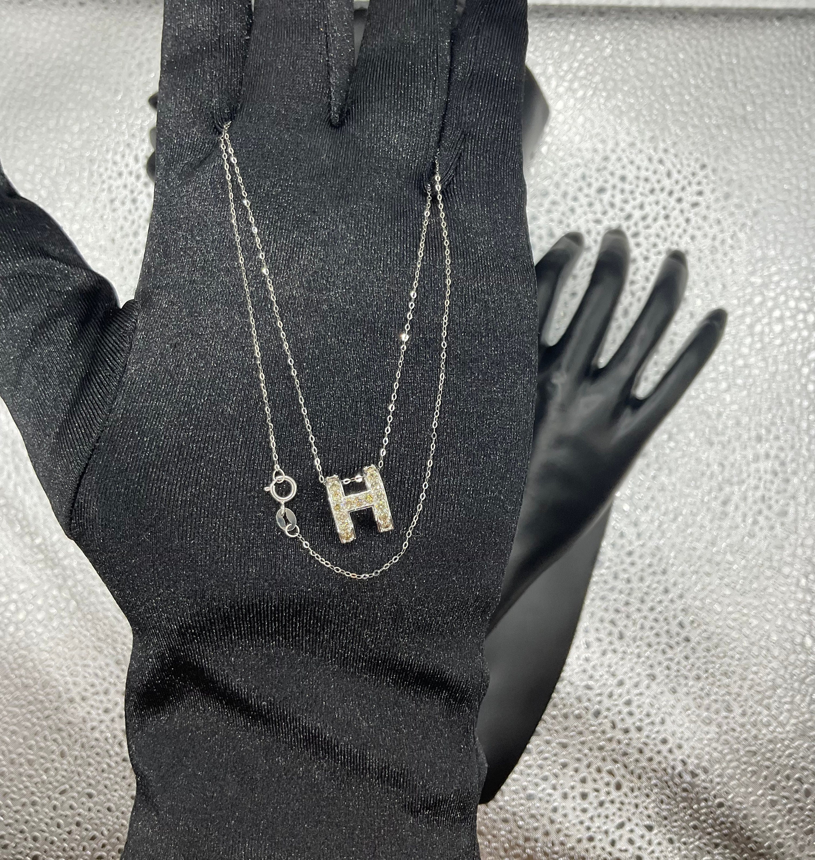 Hermes initial necklace sale