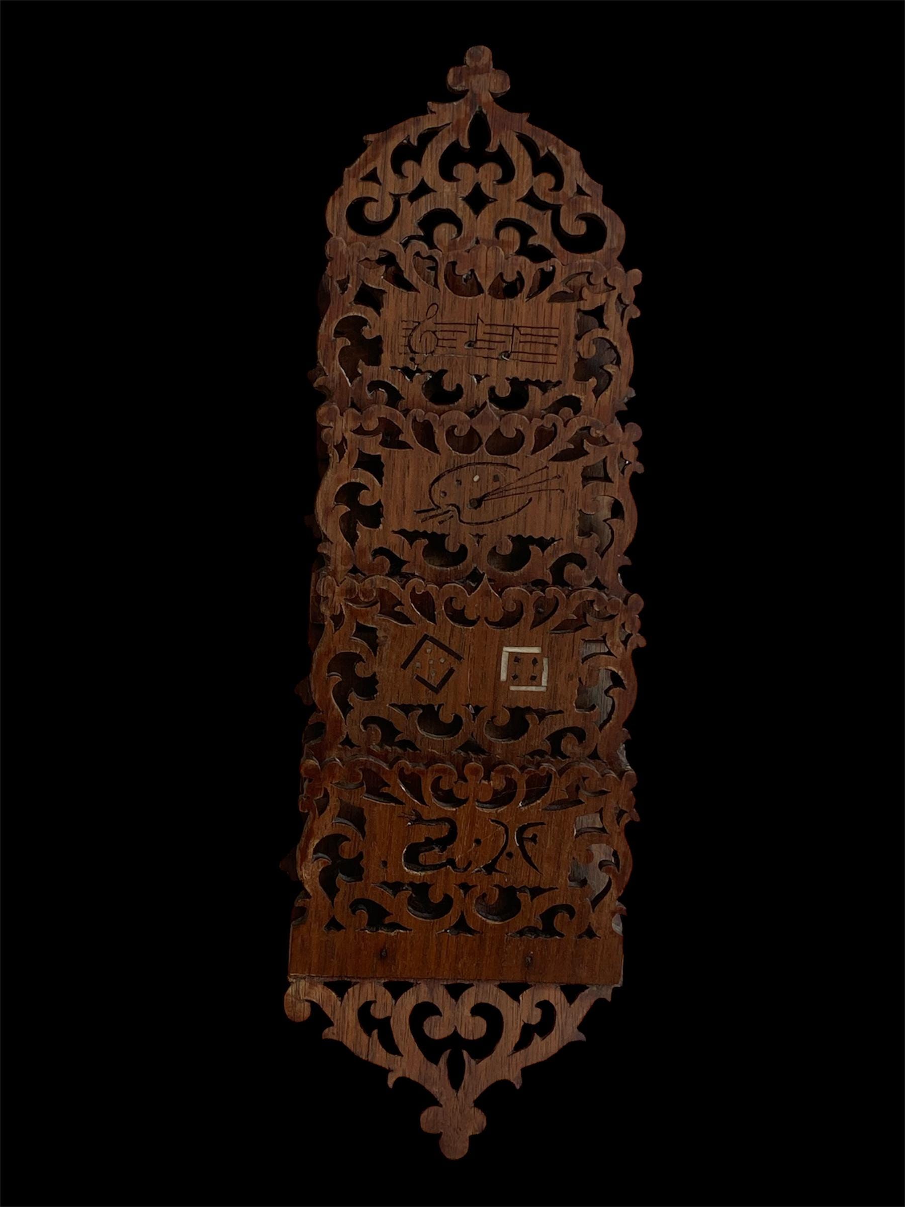 Antique Hand-carved Wooden Card & Letter Holder | Ornate Victorian ...