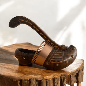 French Vintage Wooden Shoe Wine Rack - Unique Barware Gift