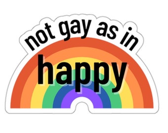 Non gay come in adesivo felice
