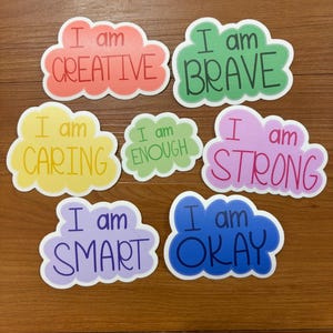 I Am Affirmation Sticker Pack (includes 7 Stickers) - Etsy