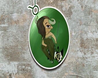Taurus Zodiac Sticker for Notebook, Chibi Minotaur Sticker for Phone, Horoscope Sticker for Laptop, Astrology Stickers for Journal Gifts