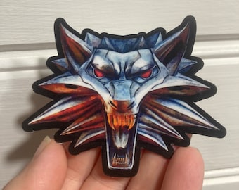 Wolf medallion sticker