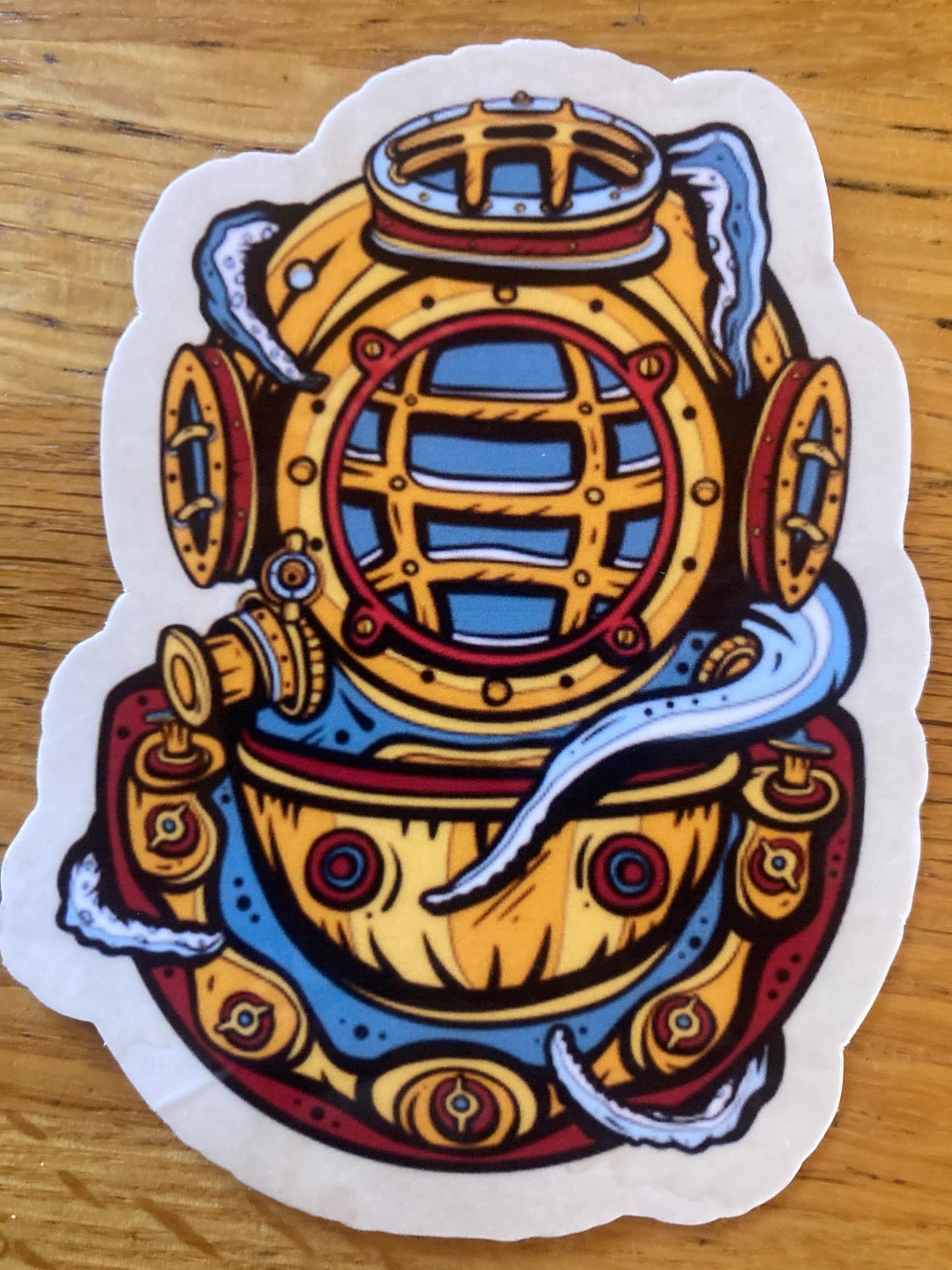 Diving Helmet Sticker - Etsy