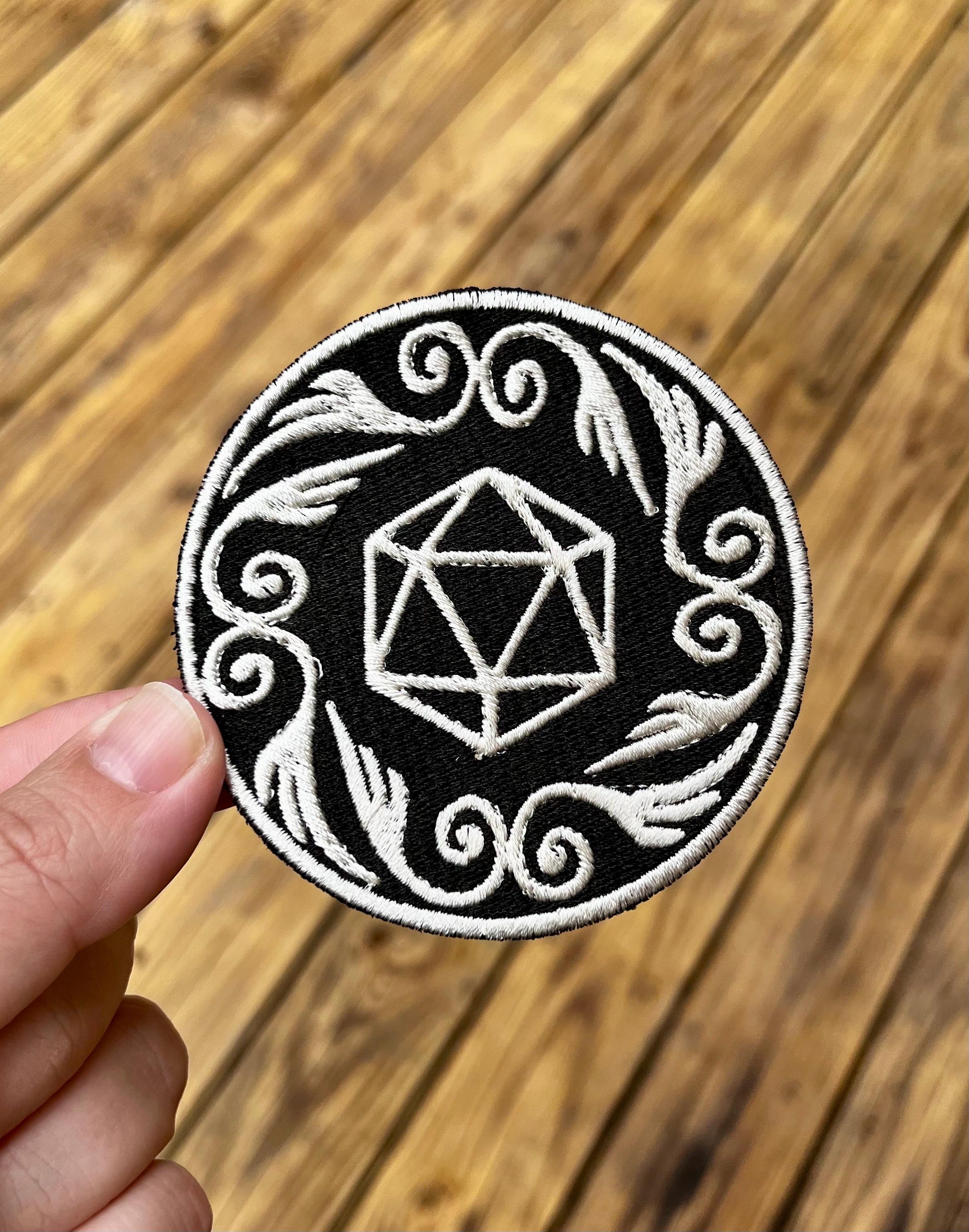 D20 RPG Dice Embroidered Patch: Iron on or Hook & Loop - Etsy