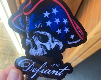 Patriotic defiant sticker